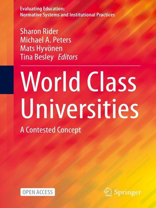 Title details for World Class Universities by Sharon Rider - Available